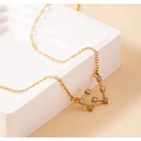 NEW Taurus 18k Gold‎ Constellation Zodiac Star ⭐️ Necklace Birthday Astrology - Image 6