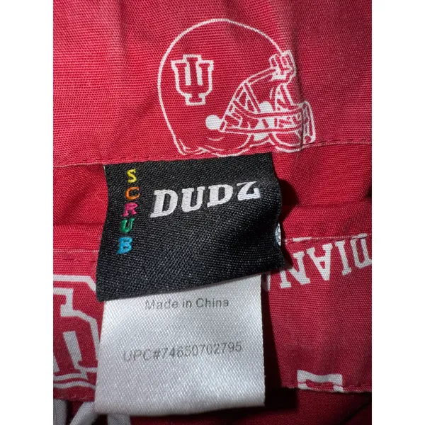Indiana Hoosiers I.U. IN university scrub dudz pants nurse doctor hospital small - Image 3