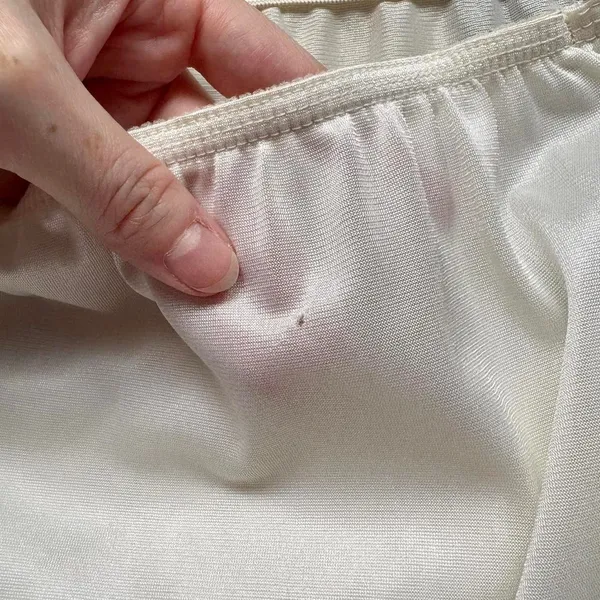 Vintage White Nylon Slip Skirt S - Image 6