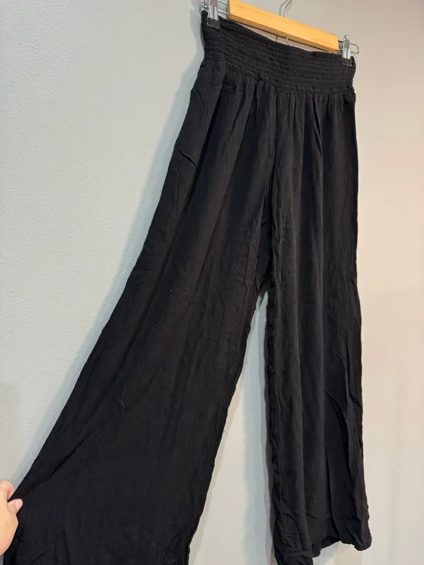 Black Joe B Wide Leg Elastic Waist Pants Size M EUC - Image 3