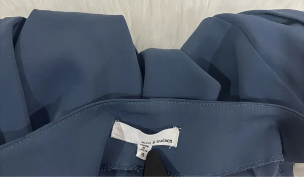 Blue Pleated Shorts - Image 3