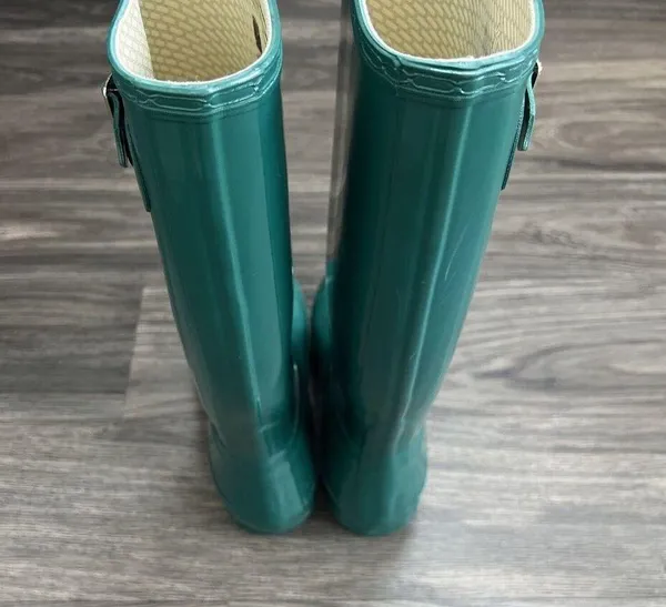 Rain Boots Original Tall Teal Green Gloss Women’s Size 7 - Image 8