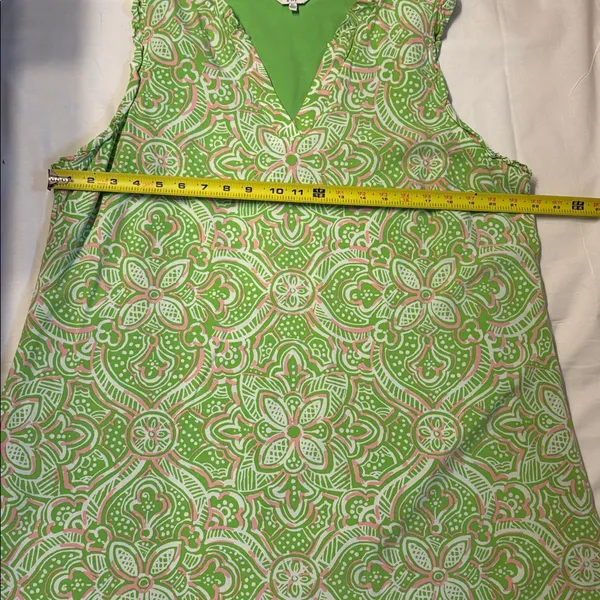 Crown & Ivy Preppy Floral Green and Pink Dress XL - Image 8