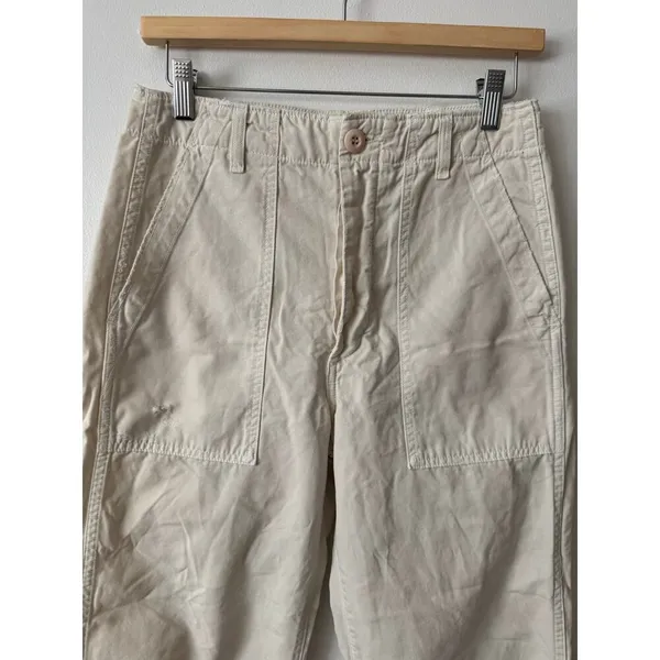 Amo 28 Army Wide Leg Trousers in Bone White - Image 3