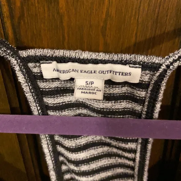 American Eagle Striped Racerback Tank Top Small - Image 2