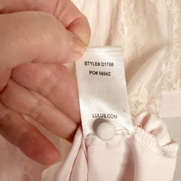 Lulus Lace Blush Pink Mini Dress Sz M - Image 8