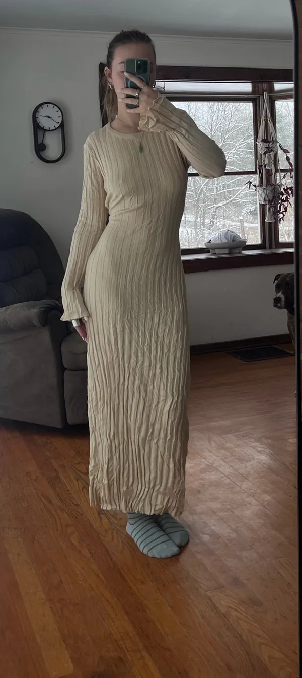 Maxi Dress Tan - Image 2