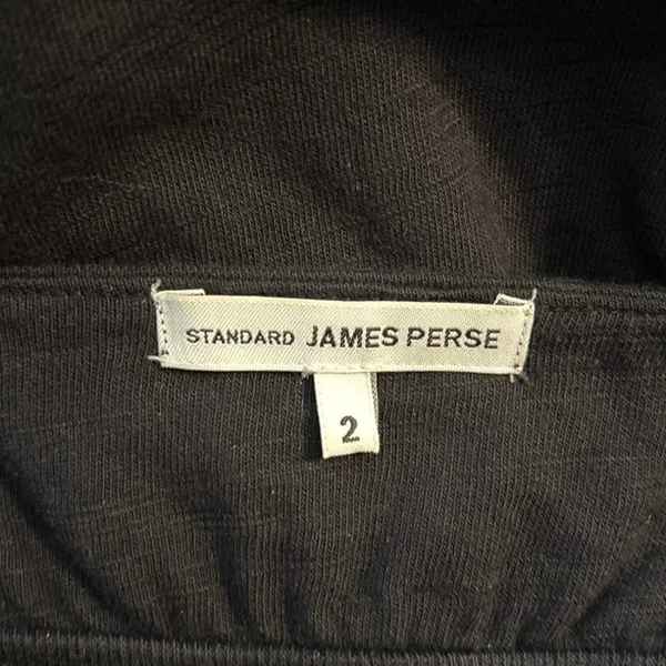 Standard James Perse Size 2 M Slub Supima Cotton Maxi Dress Black Minimal - Image 3