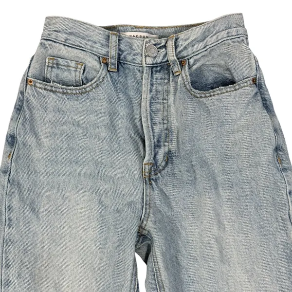 PacSun High Rise Bootcut Jeans Womens 24 Light Wash Denim Button Fly 100% Cotton - Image 4