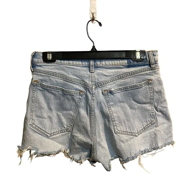 ABERCROMBIE & FITCH Women's The Mom Short High Rise Light Wash Size‎ 28/6 - Image 2