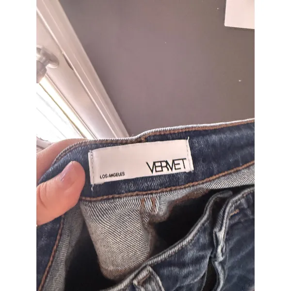 Vervet Los Angeles High Rise Skinny Jeans Medium‎ Wash Blue Cuffed Size 28 - Image 3