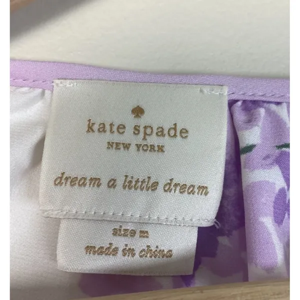 Kate‎ Spade White Floral Robe Women’s Size M Medium Bridal Wedding Casual Short - Image 5