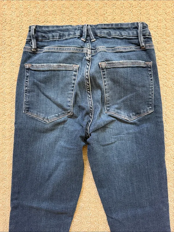 Good American Dark Blue High-Rise Good Legs Crop Skinny Jeans 4/27 Y2K - Image 9