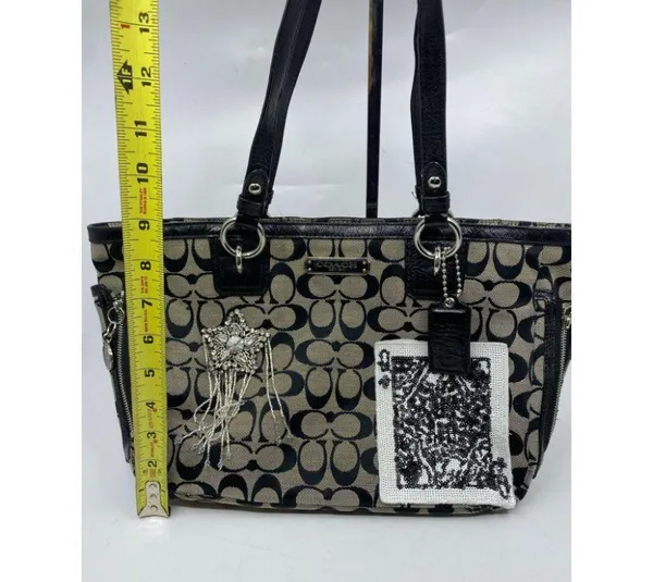 Coach Black Tote Bag Customized W/ embellishments - Image 4