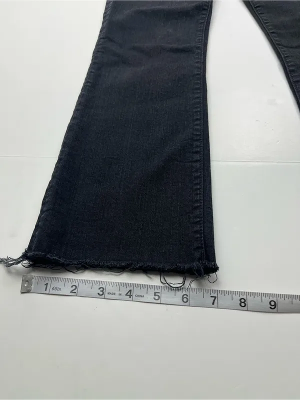 Mother The Hustler‎ Ankle Fray Women's 28 Black Not Guilty Bootcut Denim Jean - Image 13