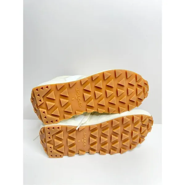 J/Slides Sneakers Size 6 Cream Leather Lifestyle Athletic and Training Shoes NEW - Image 13
