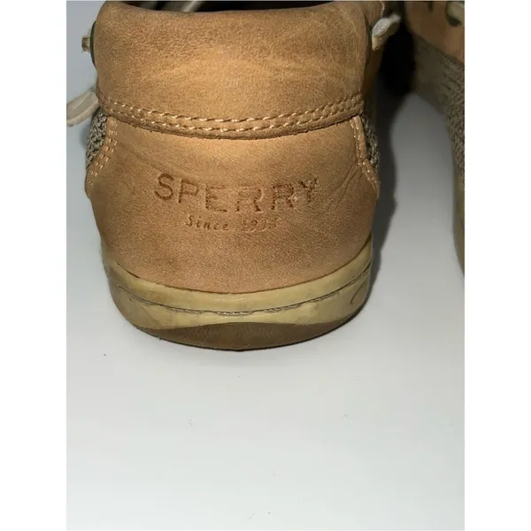 Sperry Women Tan/Beige Boat/Deck/Top Siders Shoes Loafers w/Leather Laces-Size 9 - Image 6