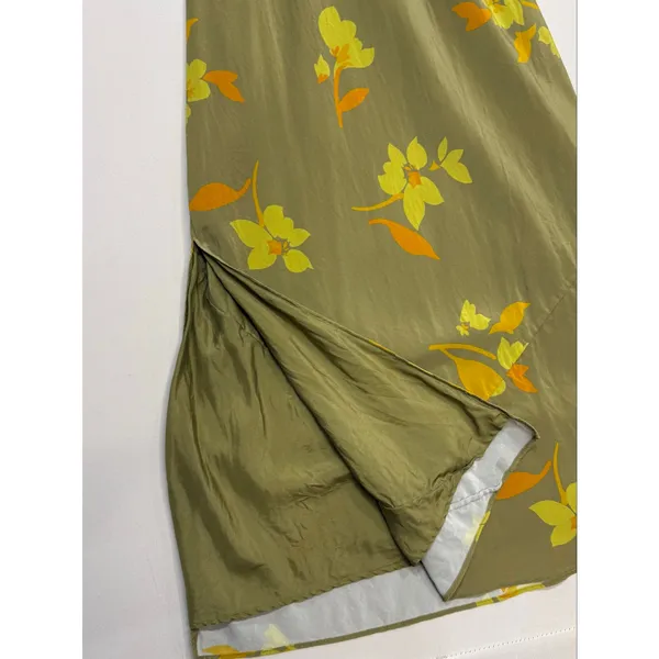 Soleil Soleil Ines green floral silk Dress Size 2 - Image 5