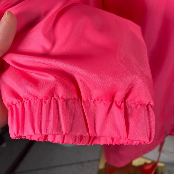 Vintage Ames‎ Hot Pink Windbreaker Nylon Cotton Lined Jacket Size L New 80's - Image 9