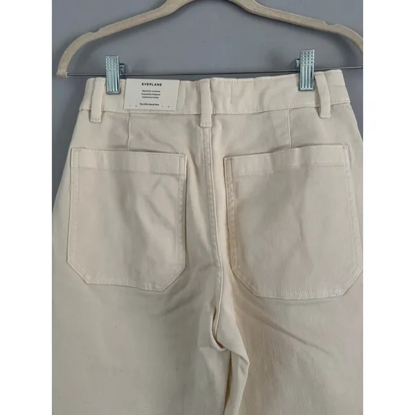 NWD Everlane The Utility Barrel Pant in Bone Crop Wide Leg Denim Jeans Size 2 - Image 10