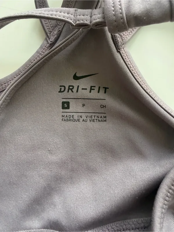 Nike Dri-Fit Laced Sports Bra - Purple Smoke - Size Small - Image 5