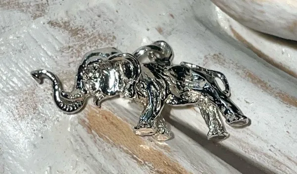 Silver Elephant Charm Pendant - Image 2
