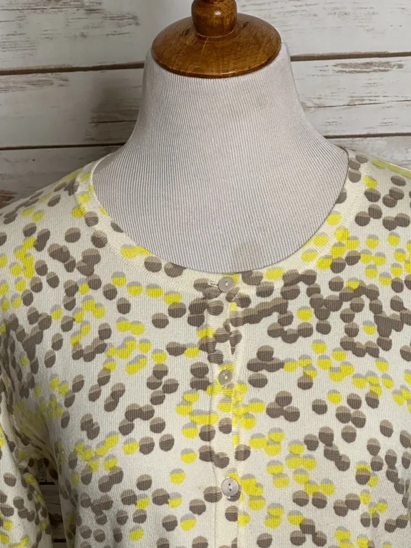Saks 5th Avenue Clothes Real polka-dot button front cardigan sweater Size L - Image 7