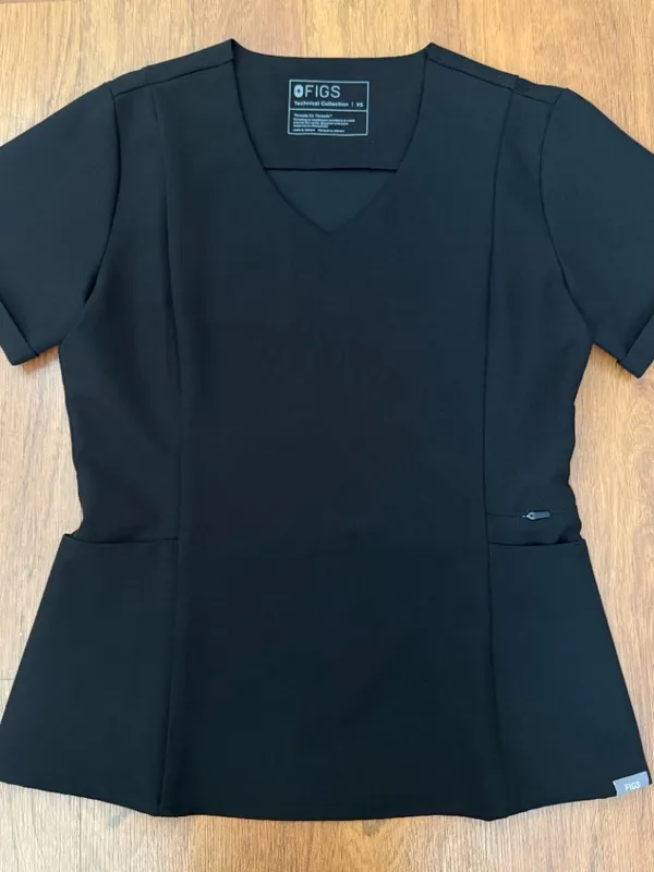 Like New Black Figs Inala Scrub Top XS Women - Image 4