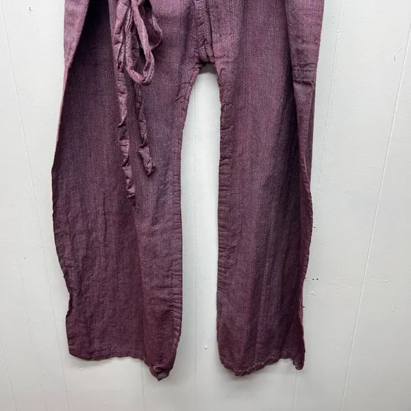 Women's Pull On Strapless Ankle Jumpsuit Size Large Tie Back Lightweight - Image 9