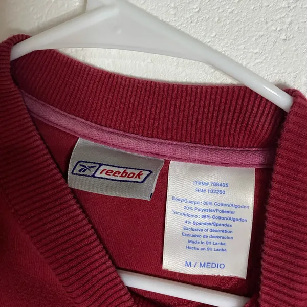 Men's Red crewneck vintage Reebok medium - Image 3