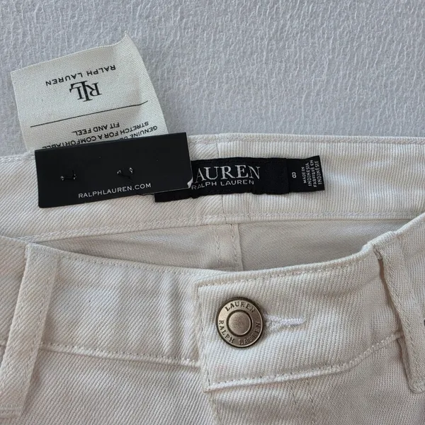 Lauren Ralph Lauren NWT White High-Rise Straight Ankle Jeans 29 Size 8 - Image 2