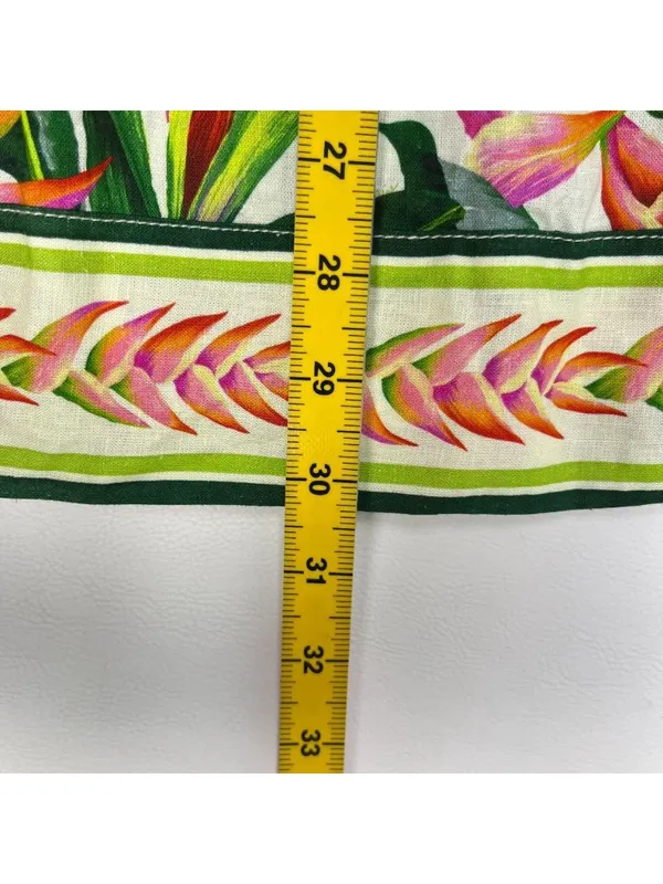 NWOT FARM Rio Square Neck Puff Sleeve Floral Tropical Print Mini Dress Size S - Image 10