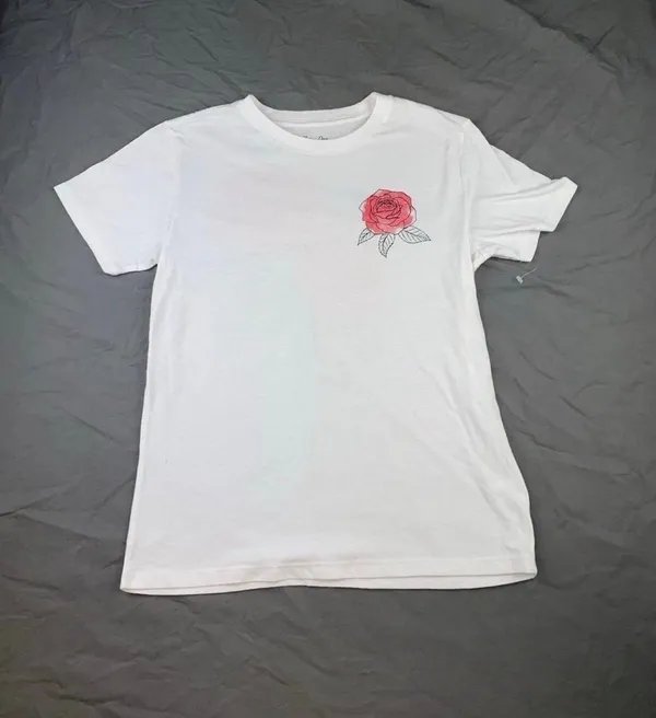 NEW Rose Tshirt White - Image 4