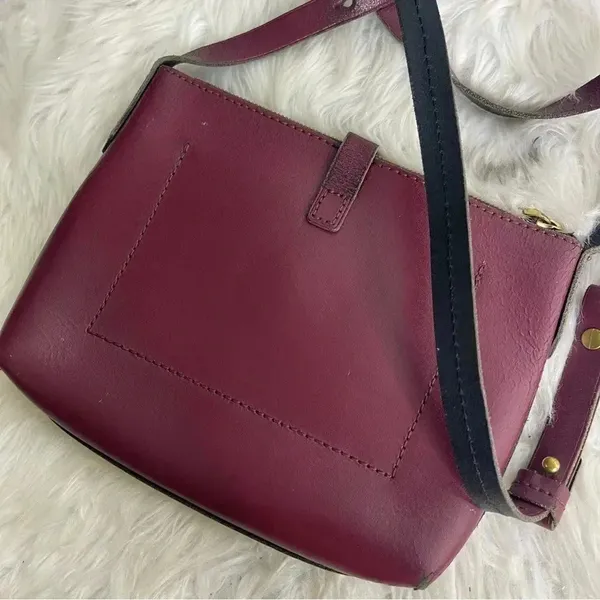 J. Crew Burgundy Leather Crossbody Purse - Image 5