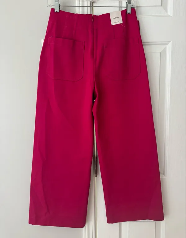 Anthropologie Maeve The Colette Bow-Waist Crop Wide-Leg Pants, Size 25 - Image 11
