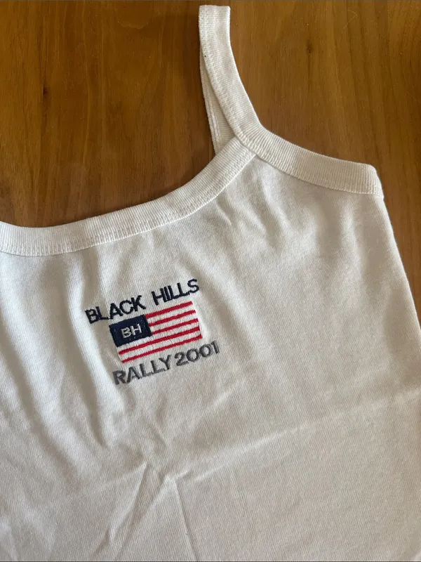 Vintage Sturgis Rally 2001 White Tank Top - Image 2