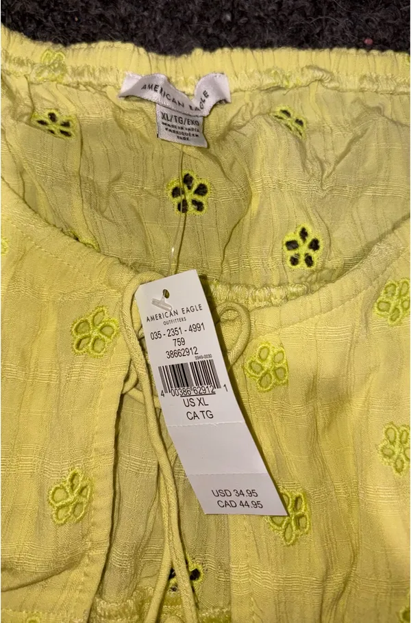 American Eagle Top Yellow Outfitters - Image 2