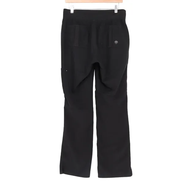 Tree Of Life Cargo Pants Women Medium Black Patch Pockets High Rise Straight Leg - Image 4