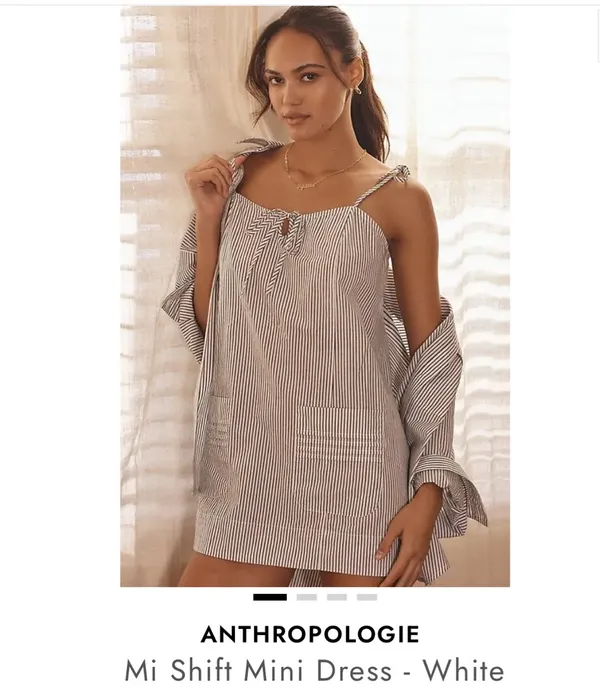 Anthropologie Striped Shift Mini Dress - Image 2