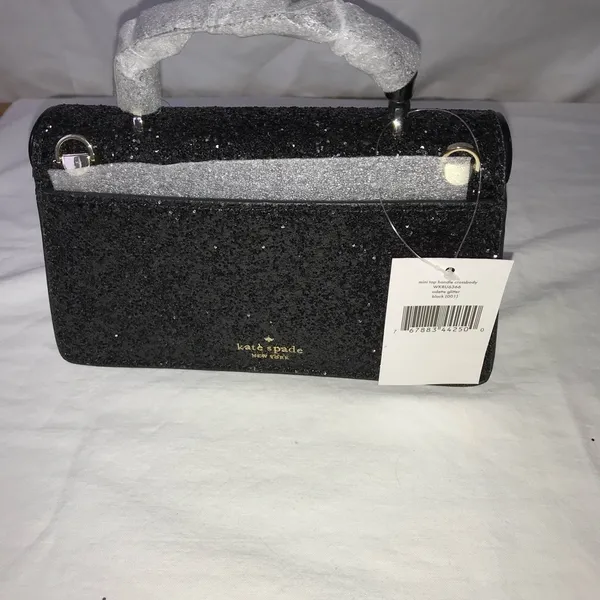 Kate Spade Odette Black Glitter Mini Top Handle Crossbody NWT - Image 6