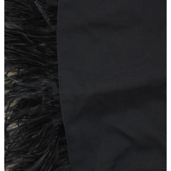 NWT Sam Edelman Womens Strapless Bandeau Neck Feather Trim Jumpsuit Black 8 - Image 10