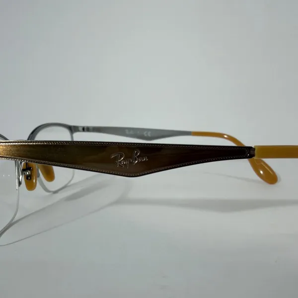 Ray-Ban RB6345 2732 Brown Silver Semi-Rimless Cat‎ Eye Optical Frames 52-17-135 - Image 4