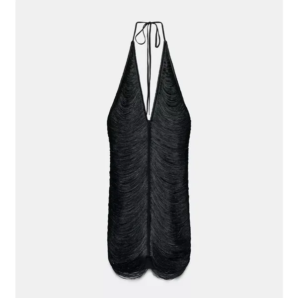 Zara short fringe halter dress runs small‎ - Image 2