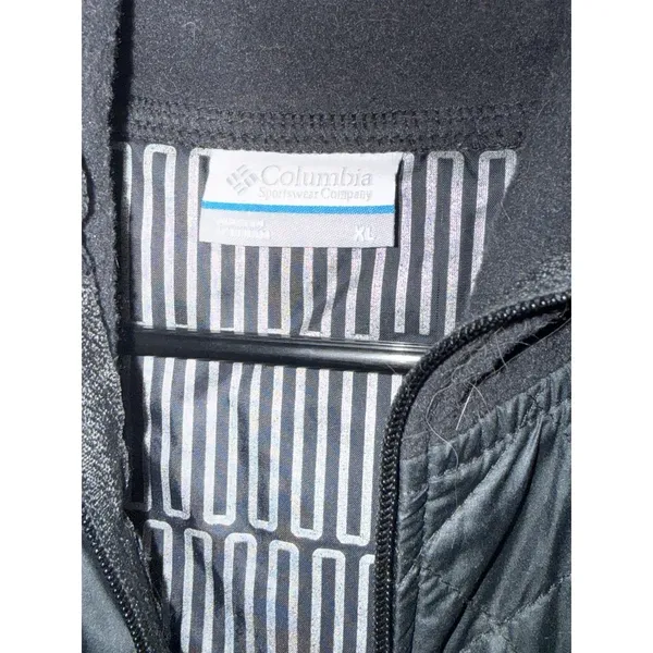 Women's Columbia Warmer Days Fleece‎ Hooded Vest Size XL Black Quilted - Image 4