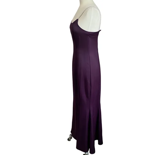 Cristin Stevens‎ Y2K Whimsigoth Jewel Tone Purple Maxi Mermaid Gown Size 9/10 - Image 3