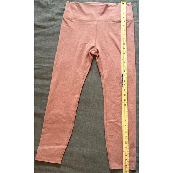 Vuori Performance Leggings Womens XL Terracotta Pink High Rise 7/8 Zip Pocket - Image 2