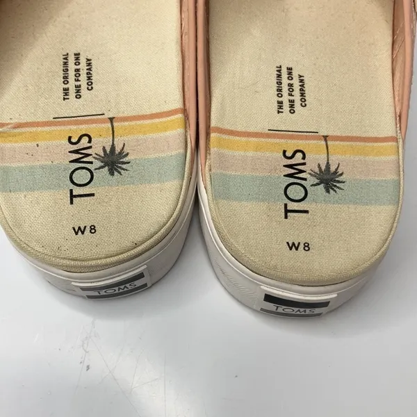 Toms slip on mules size‎ 8 pink white - Image 4