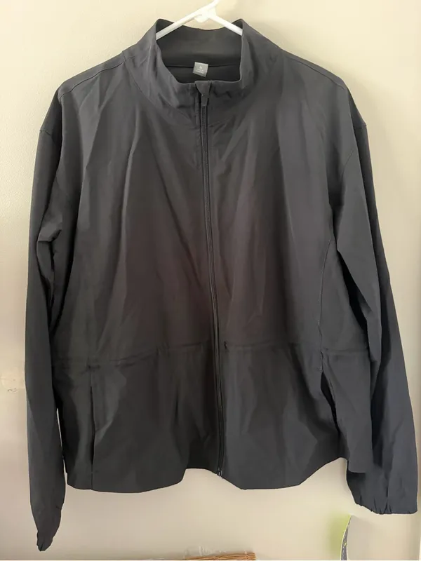 🖤VIVELY Black Running Jacket Full Zip Drawstring Waist Peplum🖤 ~medium 🆕 - Image 9