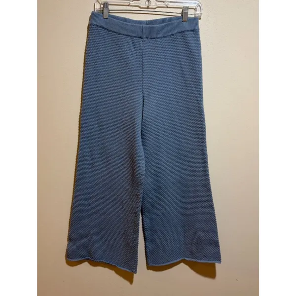 Free People FP Beach Size S Hailee Sweater Knit Wide Leg Pants Blue - Image 2