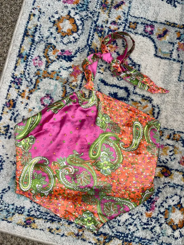 Silk Halter Top Size M - Image 4